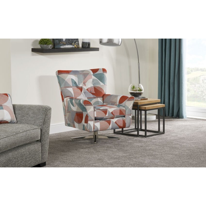 Inspire Rockcliffe Fabric Swivel Chair