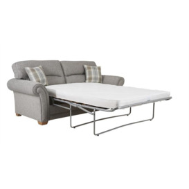Inspire Grey Fabric Roseland 3 Seater Sofa Bed Standard Back