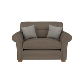 Inspire Brown Roseland Fabric Snuggler Chair