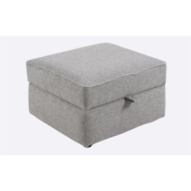 Inspire Grey Roseland Fabric Storage Footstool