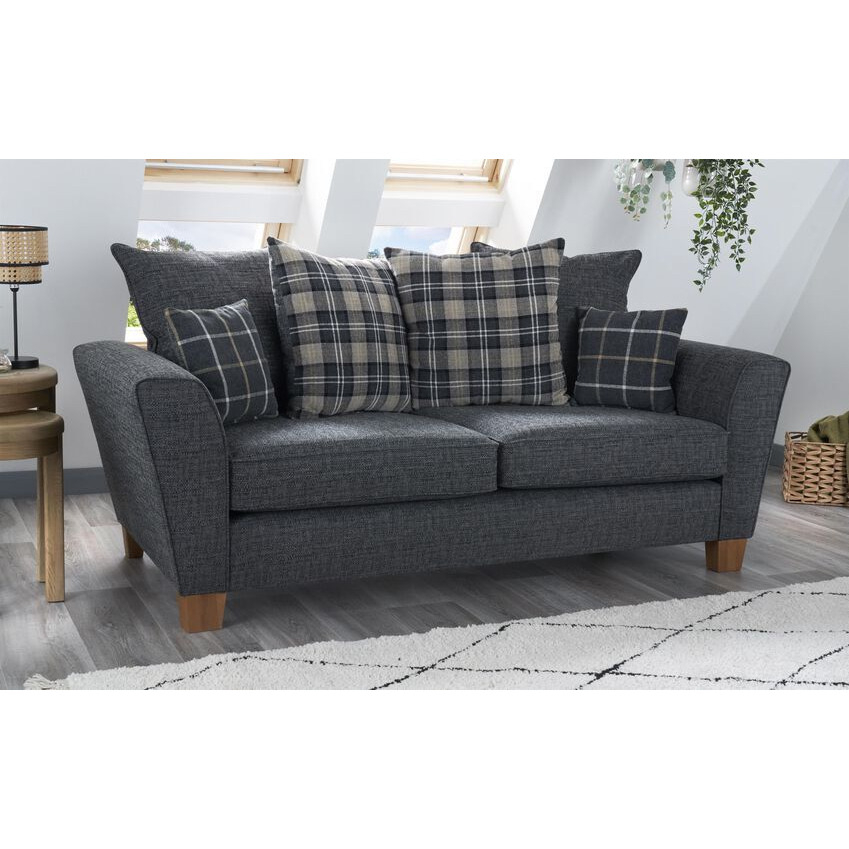 ScS Living Theo Fabric 3 Seater Scatter Back Sofa