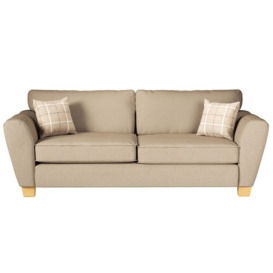ScS Living Cream Theo Fabric 3 Seater Standard Back Sofa