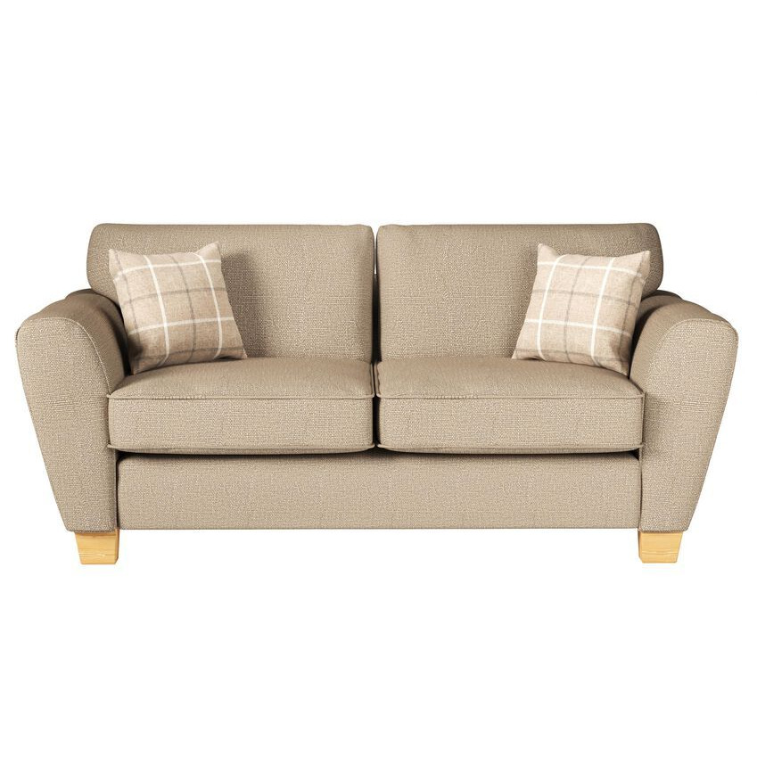 ScS Living Cream Theo Fabric 2 Seater Standard Back Sofa
