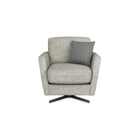 ScS Living Cream Aurora Fabric Plain Low Swivel Chair