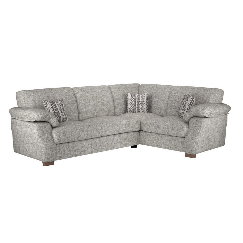 ScS Living Cream Whisper Fabric 2 Corner 1 Standard Back Sofa