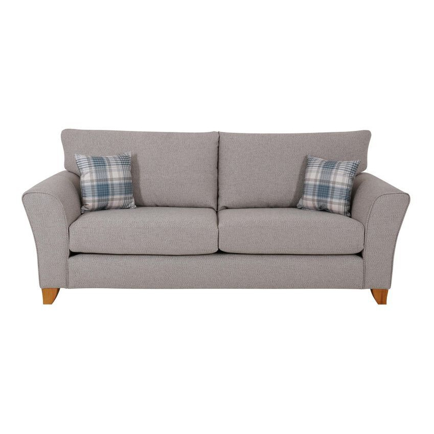 ScS Living Grey Joni Fabric 3 Seater Sofa Standard Back