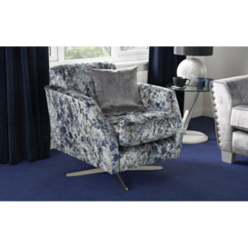 ScS Living Esme Fabric Patterned Swivel Chair