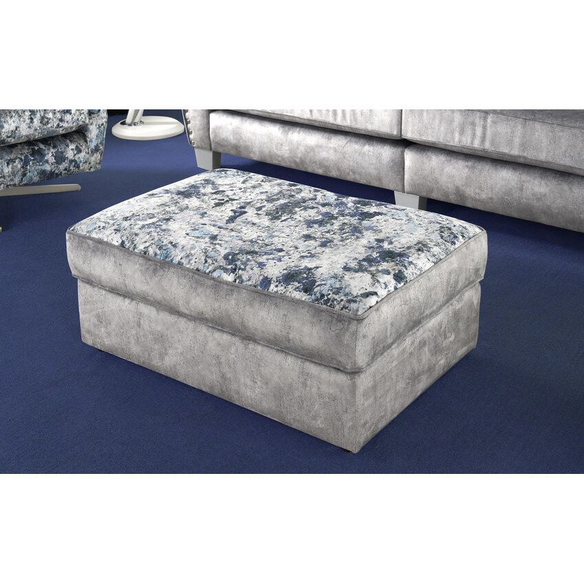 ScS Living Esme Fabric Patterned Top Banquette Footstool