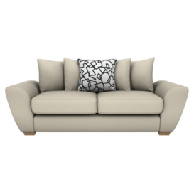 ScS Living Brown Kiana Fabric 3 Seater Sofa Scatter Back
