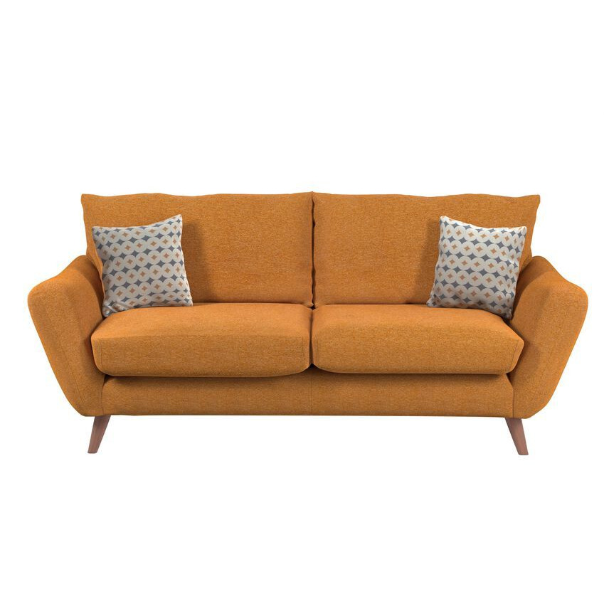 Ideal Home Orange Fraser Fabric 3 Seater Sofa