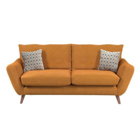 Ideal Home Orange Fraser Fabric 3 Seater Sofa