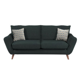 Ideal Home Green Fraser Fabric 3 Seater Sofa