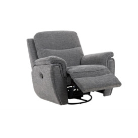 ScS Living Grey Ashton Fabric Swivel Glider Chair