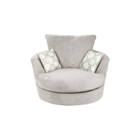 ScS Living Storm Fabric Swivel Chair Quick Delivery