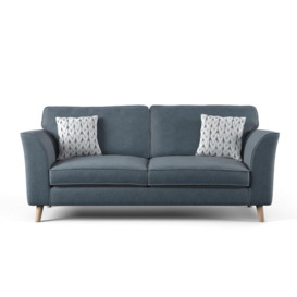ScS Living Blue Sunny Fabric 3 Seater Sofa Standard Back