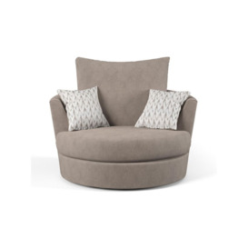 ScS Living Grey Sunny Fabric Swivel Chair