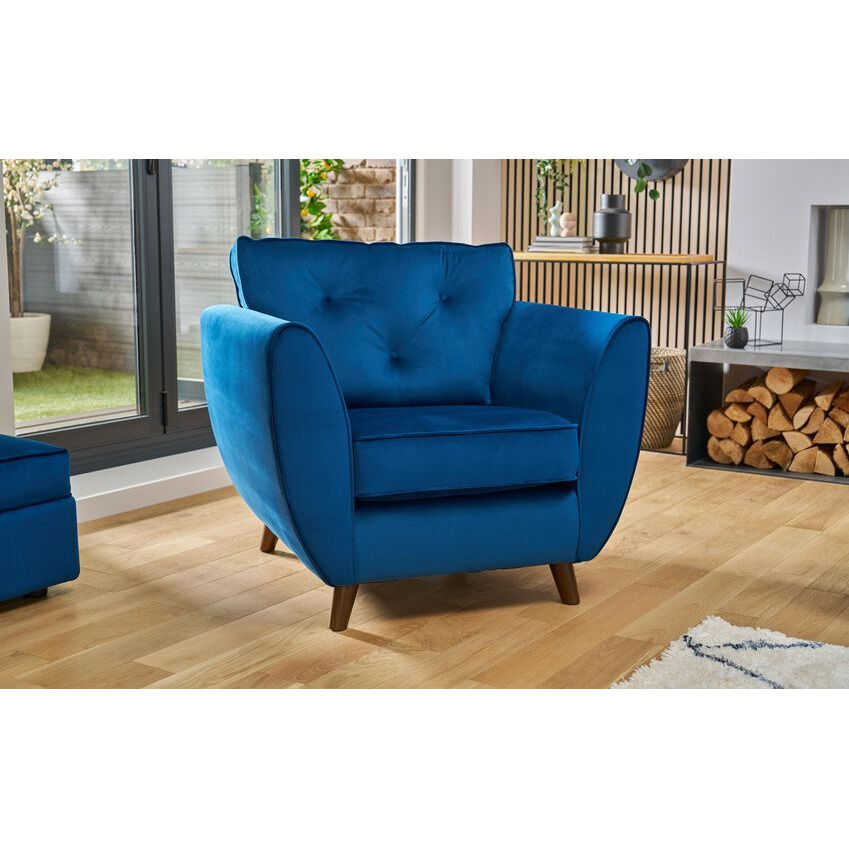 ScS Living Fabric Hoxton Compact Velvet Standard Chair