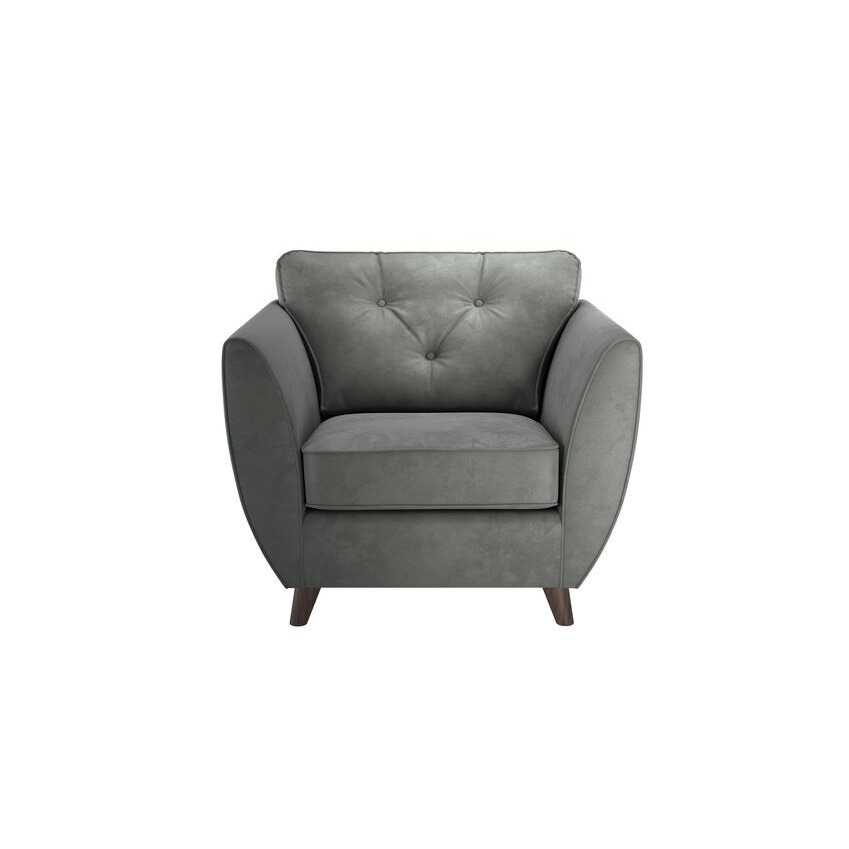ScS Living Grey Fabric Hoxton Compact Velvet Standard Chair
