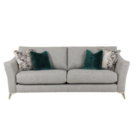 Ideal Home Grey Maisy Fabric 4 Seater Sofa