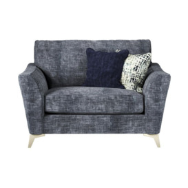 Ideal Home Grey Maisy Fabric Love Chair