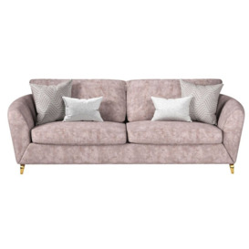 Ideal Home Pink Flo 4 Fabric Seater Sofa