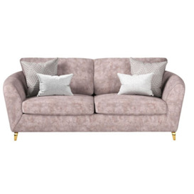 Ideal Home Pink Flo Fabric 3 Seater Sofa