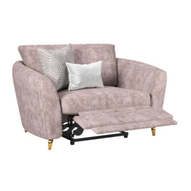 Ideal Home Pink Flo Fabric Love Chair Power Recliner