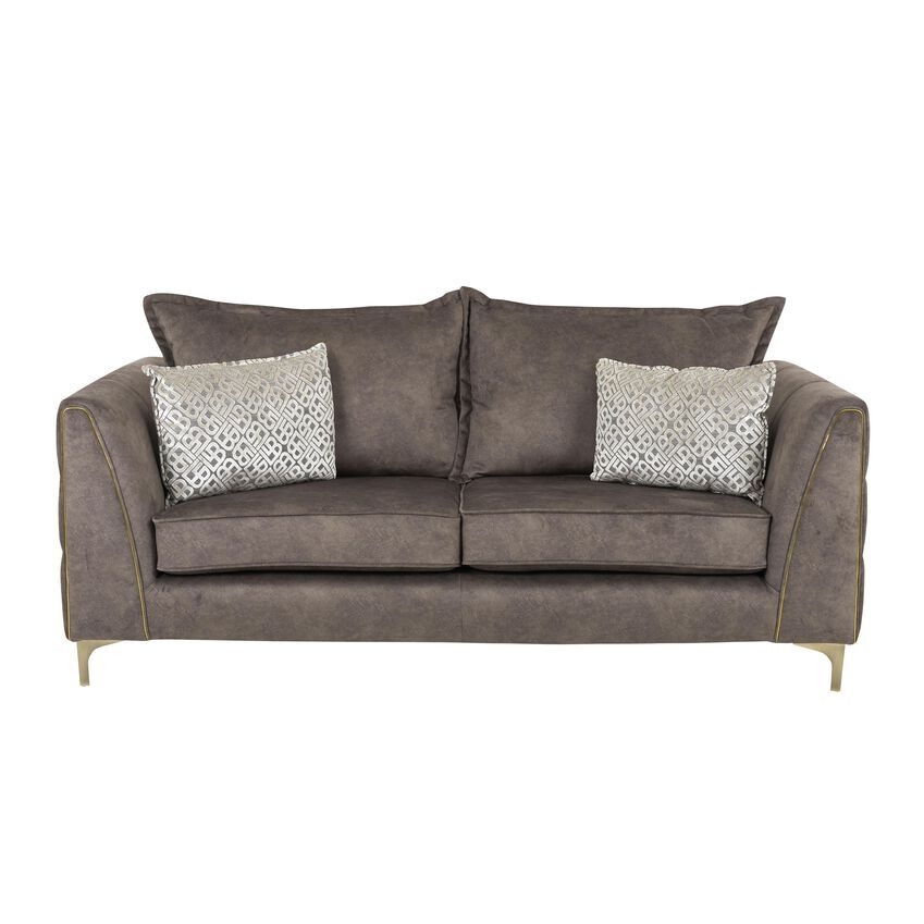 Brown LLB Ilustrious Fabric 3 Seater Sofa