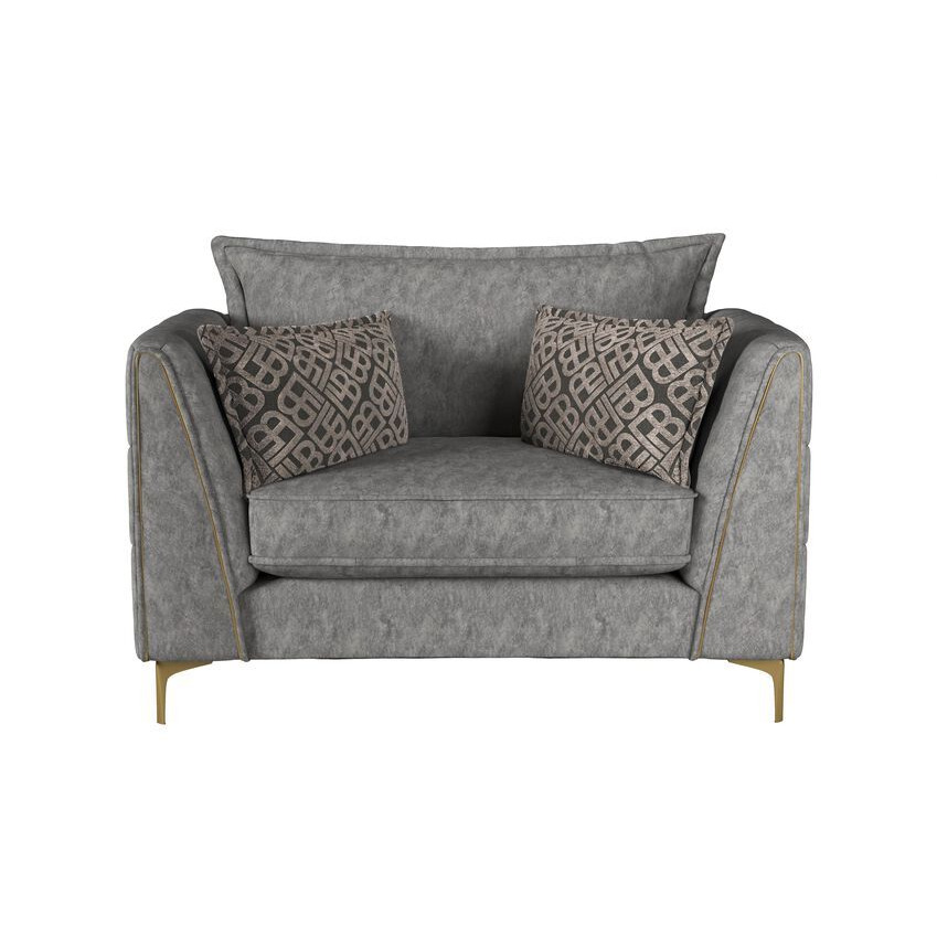 Grey LLB Ilustrious Fabric Snuggler Chair