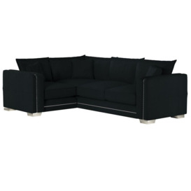Black LLB Regency Fabric 1 Corner 3 Sofa