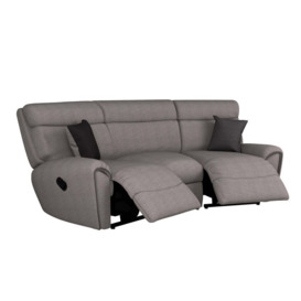 La-Z-Boy Grey Pittsburgh Fabric Compact Curved Manual Recliner Sofa