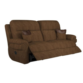 La-Z-Boy Brown Tamla Fabric 3 Seater Manual Recliner Sofa