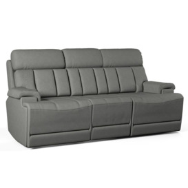 La-Z-Boy Grey Leather Empire 3 Seater Sofa