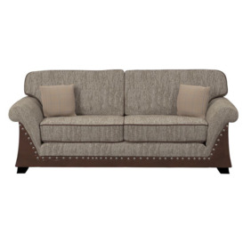 ScS Living Brown Noah Fabric 3 Seater Standard Back Sofa