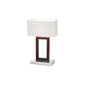 ScS Living Harlow Dark Wood Table Lamp with Shade