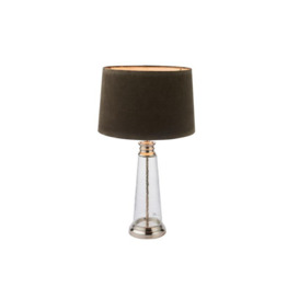 ScS Living Capri Glass Table Lamp with Grey Shade