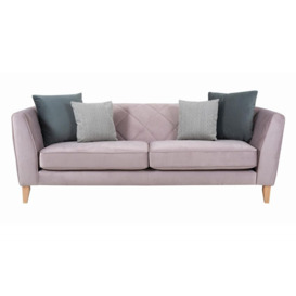 Ideal Home Pink Rochelle Fabric 4 Seater Sofa
