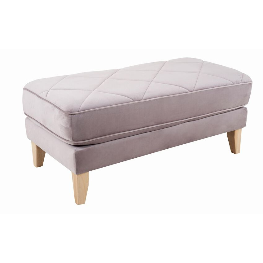 Ideal Home Pink Rochelle Fabric Bench Footstool