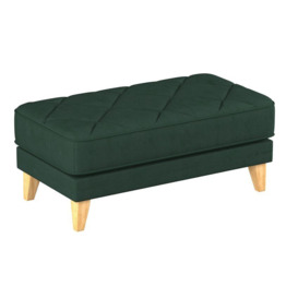 Ideal Home Green Rochelle Fabric Bench Footstool