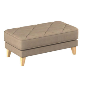 Ideal Home Brown Rochelle Fabric Bench Footstool