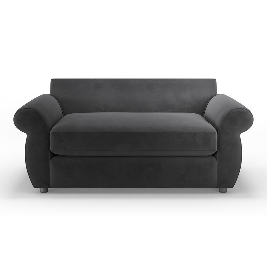 ScS Living Black Fabric Hoxton Velvet Dog Sofa