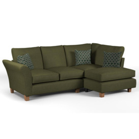 Green Aquaclean Mollie Fabric 3 Corner 1 Right Hand Facing Chaise Sofa