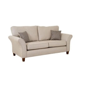 White Aquaclean Mollie Fabric 3 Seater Sofa