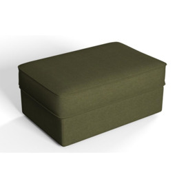 Green Aquaclean Mollie Fabric Banquette Footstool