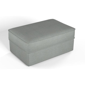 Grey Aquaclean Mollie Fabric Banquette Footstool