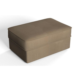 Brown Aquaclean Mollie Fabric Banquette Footstool