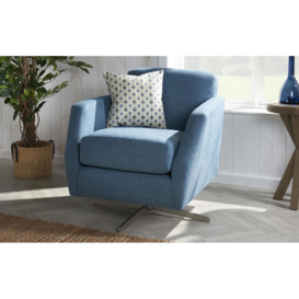 Ideal Home Fraser Fabric Plain Swivel Chair