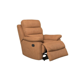 ScS Living Orange Fabric Griffin Manual Recliner Chair