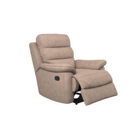 ScS Living Brown Fabric Griffin Manual Recliner Chair