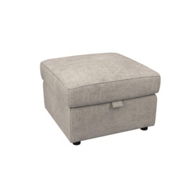 ScS Living Grey Fabric Griffin Storage Footstool